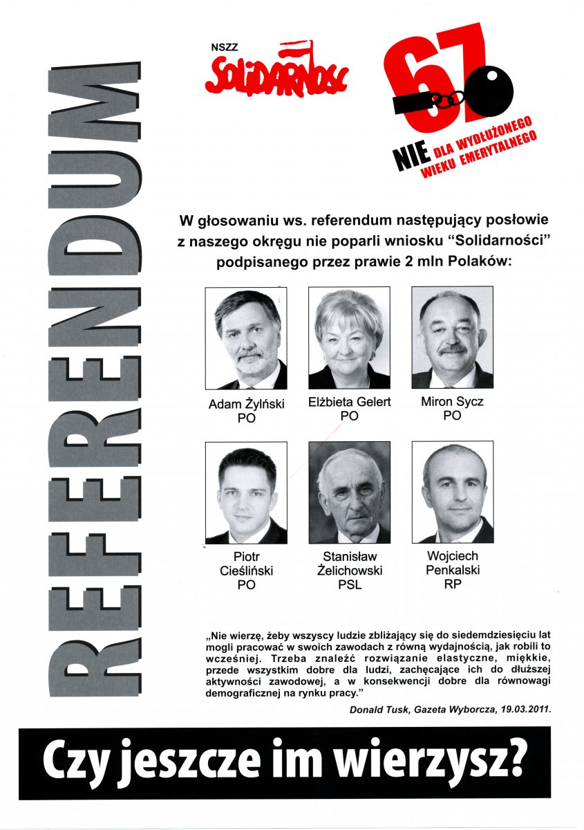 Będą wisieli na mieście, bo głosowali przeciwko referendum
