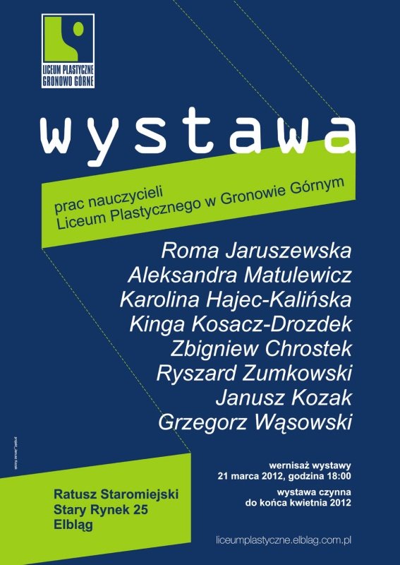 Pierwsza wystawa nauczycieli Liceum Plastycznego w Gronowie Górnym