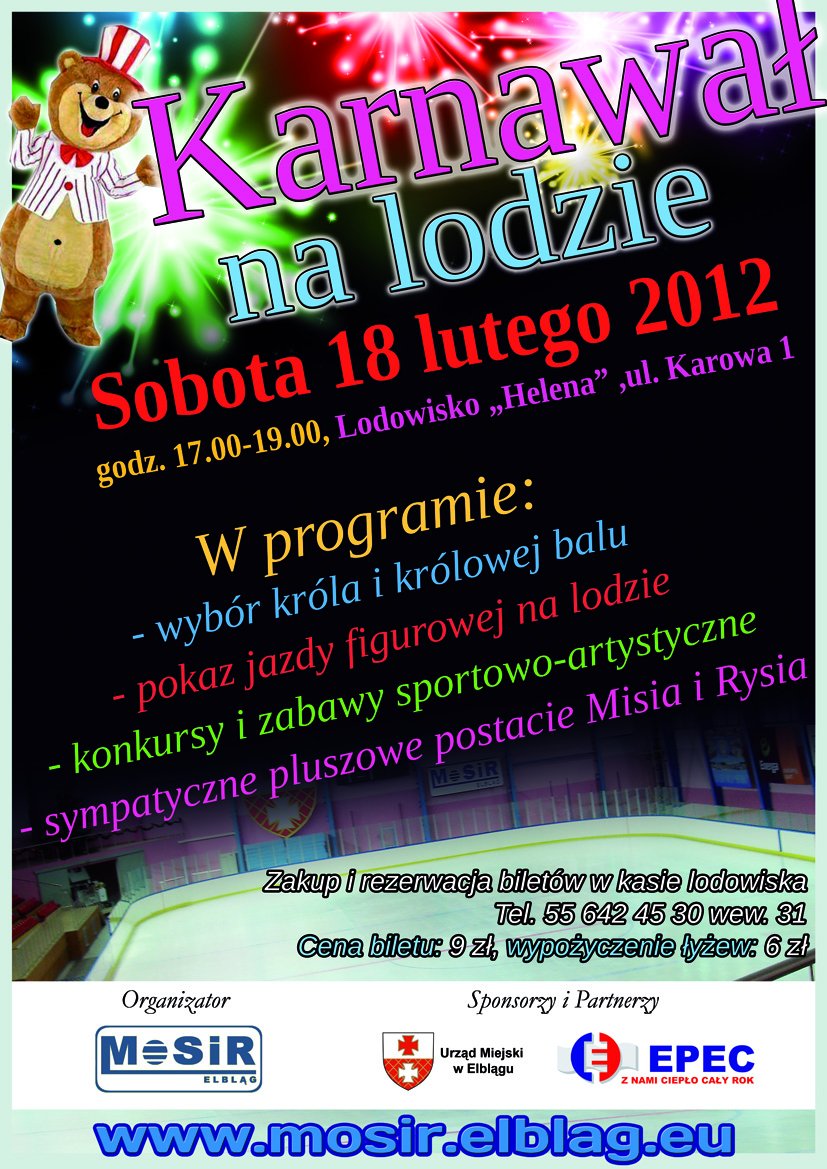 Karnawał na lodzie. Zaprasza miejskie lodowisko Helena