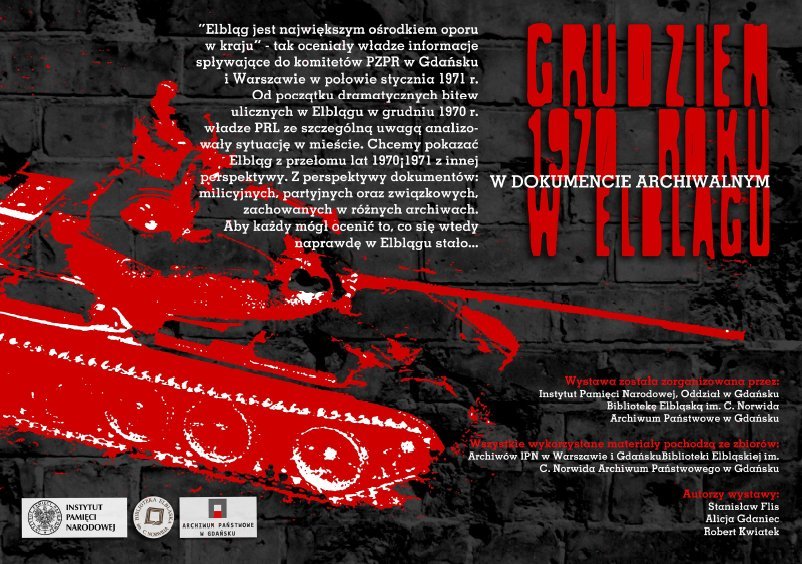 Wystawa Grudzień 1970 w Elblągu w dokumencie archiwalnym  