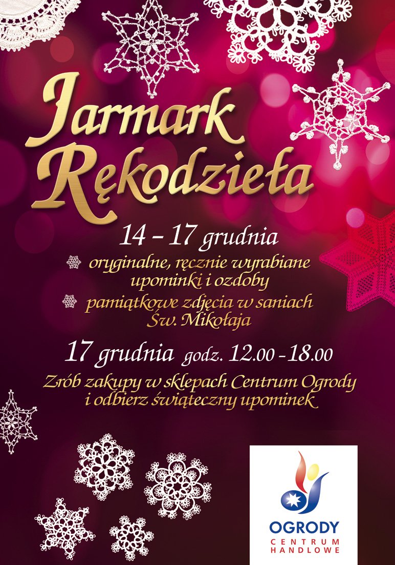 Świąteczny Jarmark Rękodzieła w Centrum Handlowym Ogrody 