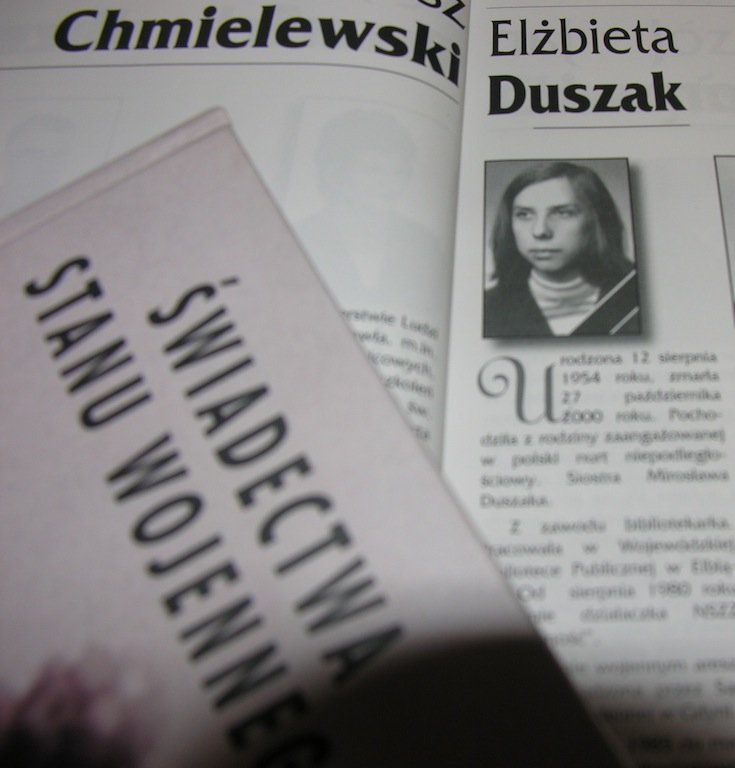 Świadectwa stanu wojennego - wspomnienie Elżbiety Duszak