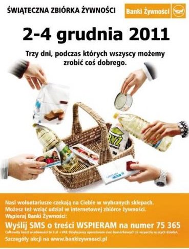 Świąteczna zbiórka żywności w Szkole Podstawowej w Żurawcu