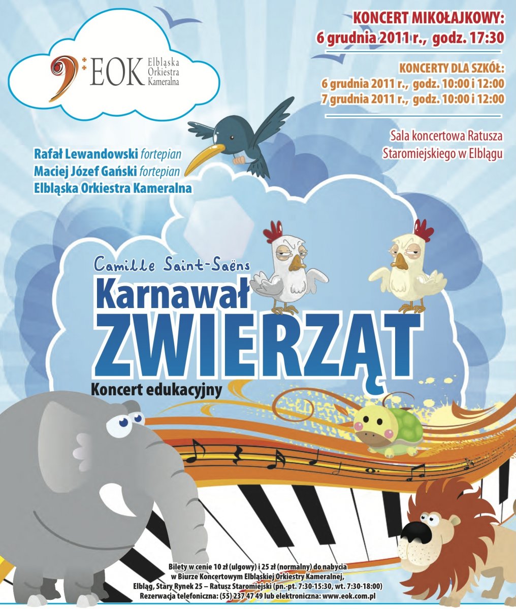 Karnawał zwierząt przeniesiony do szkoły muzycznej