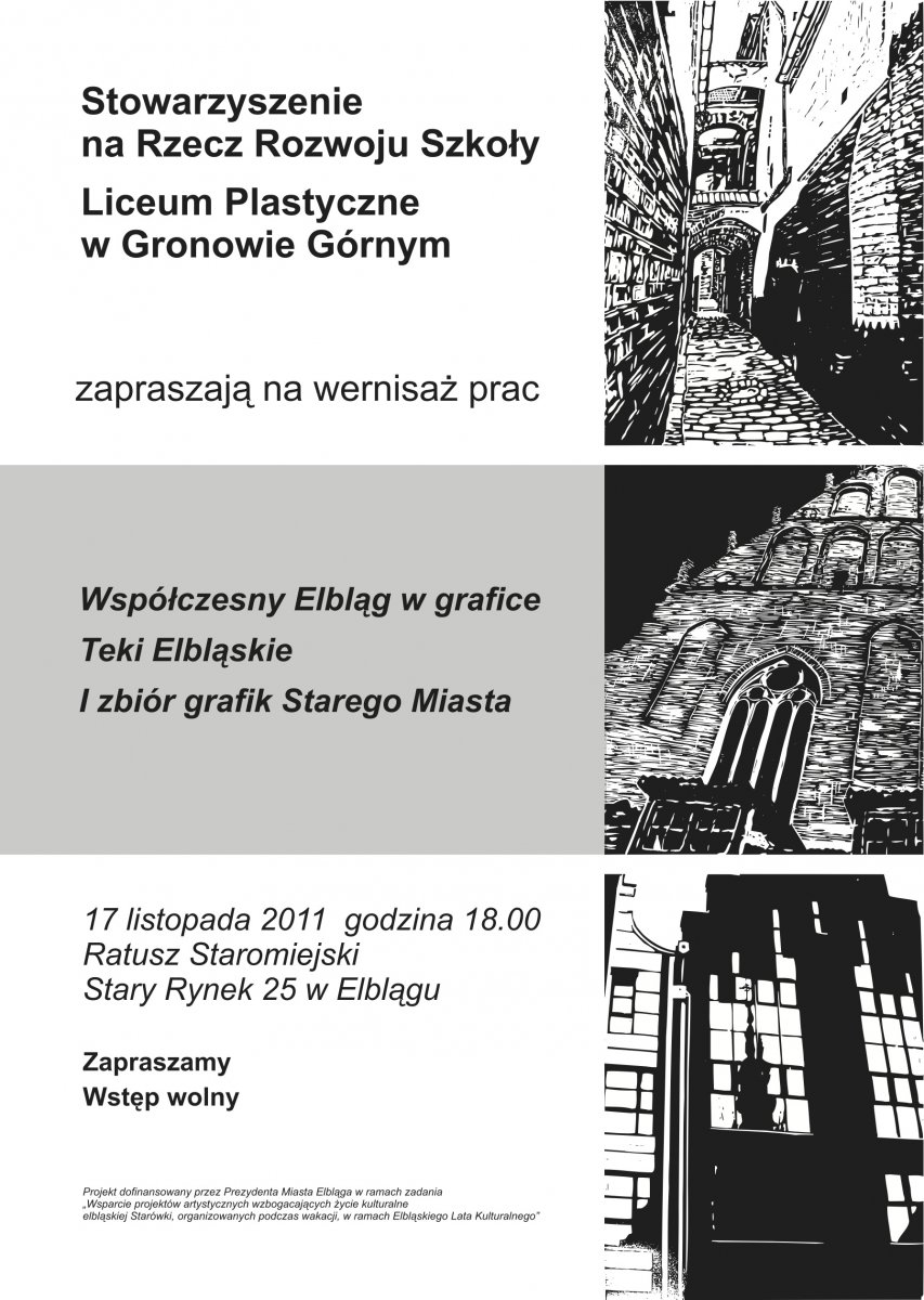 Współczesny Elbląg w grafice. Wystawa w Ratuszu Staromiejskim