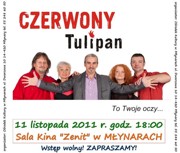 Czerwony Tulipan wystąpi w Młynarach       
