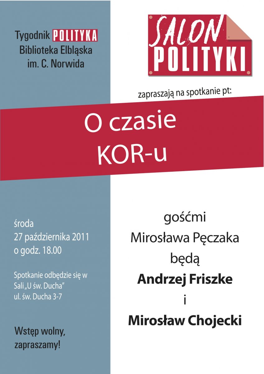 O czasie KOR-u w Salonie Polityki