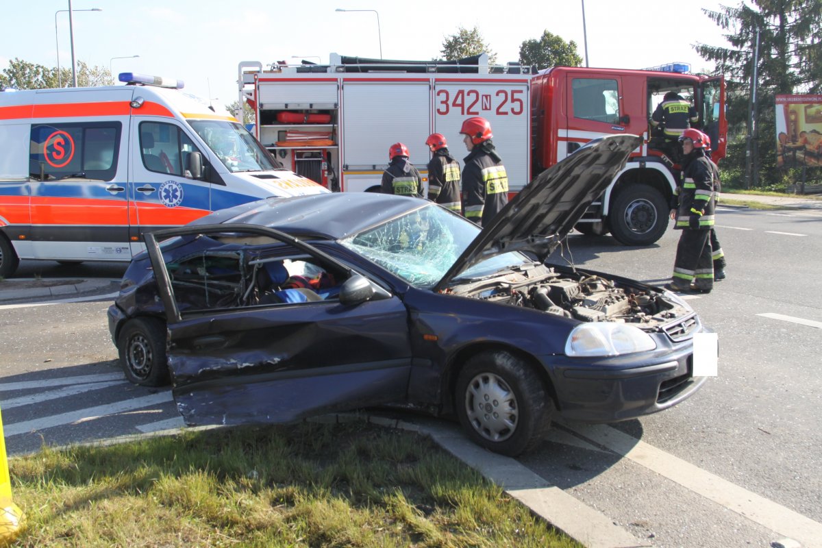 Wypadek na siódemce. Wymusiła pierwszeństwo
