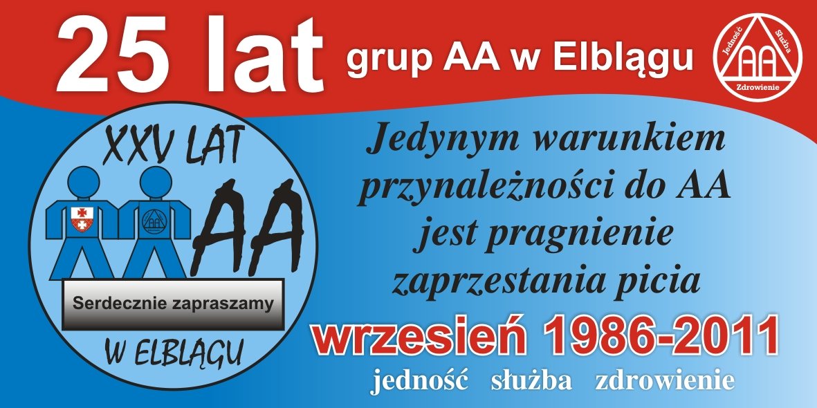 Elbląska wspólnota Anonimowych Alkoholików ma 25 lat 