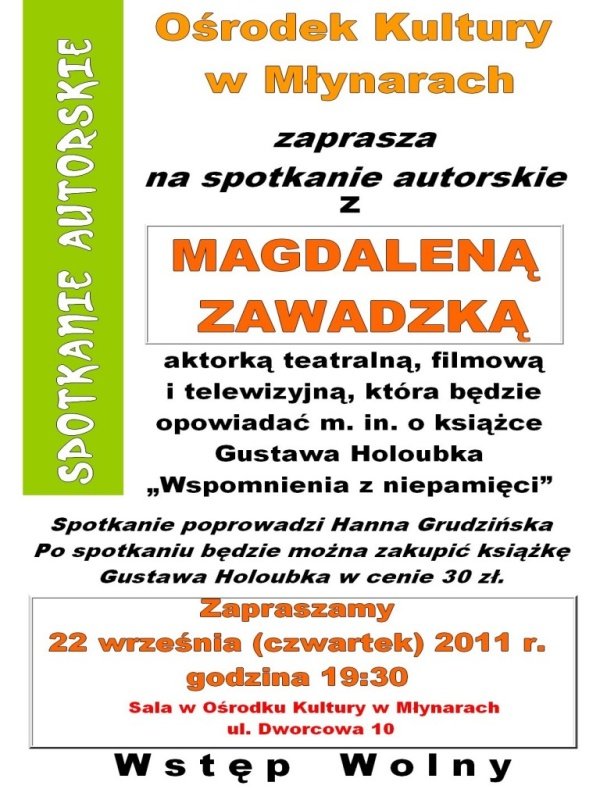 Magdalena Zawadzka opowie o książce Gustawa Holoubka