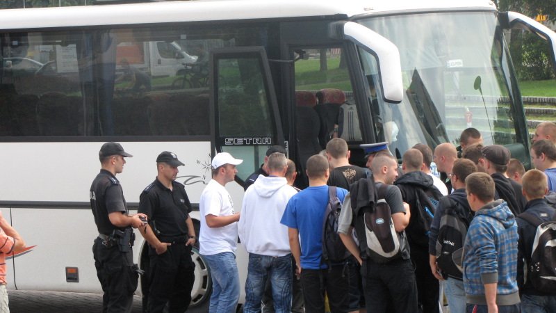 Kibice pojechali do Płocka dopingować Olimpię