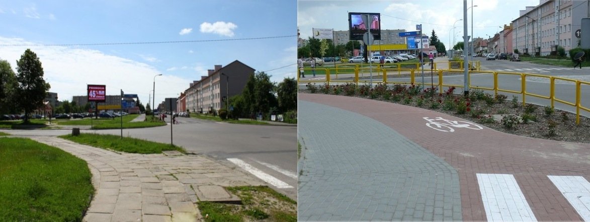 Nowy chodnik w ciągu ulicy Ogrodowej. Zobacz jak było, a jak jest teraz