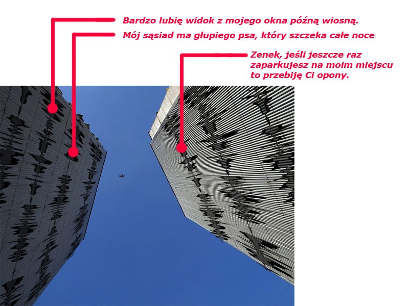 Pożal się na sąsiada na ścianie bloku