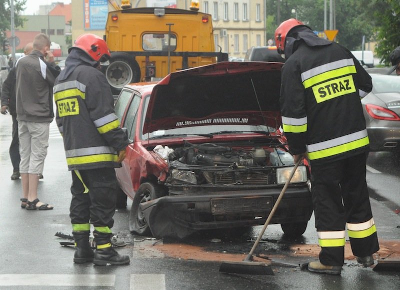 Kolizja czterech aut na ul. Hetmańskiej