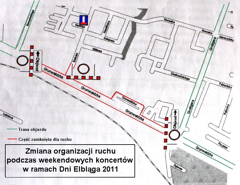 Dni Elbląga. Sprawdź, jakie czekają nas zmiany w organizacji ruchu