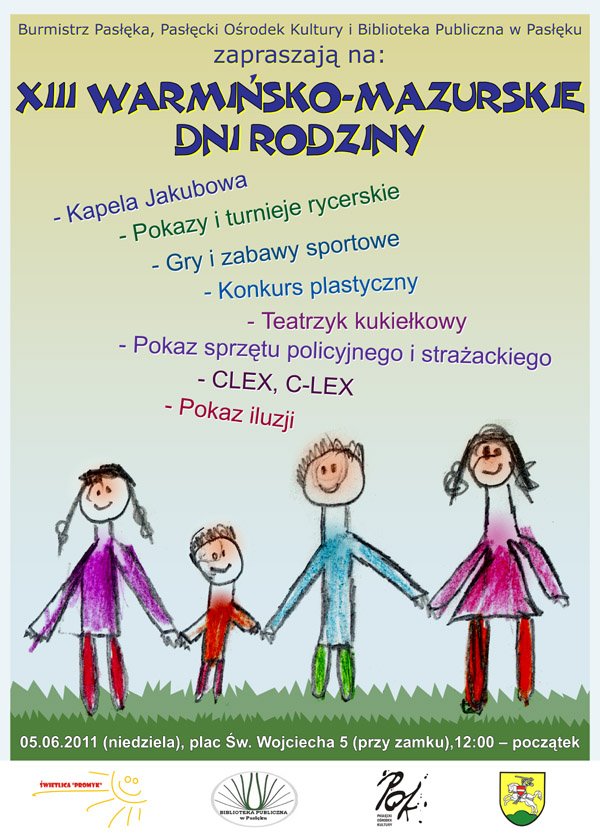 Wspólna zabawa dla dzieci i rodziców już 5 czerwca w Pasłęku