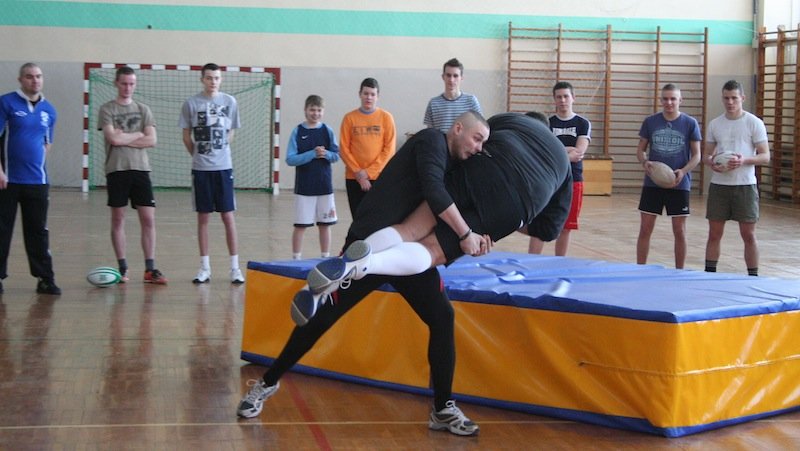 Pierwsze zawody młodej drużyny rugby z Elbląga