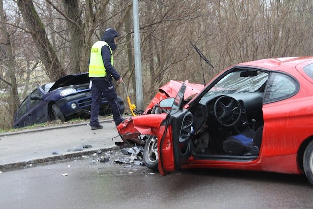 Wypadek na ulicy Kościuszki. Jedna osoba w szpitalu