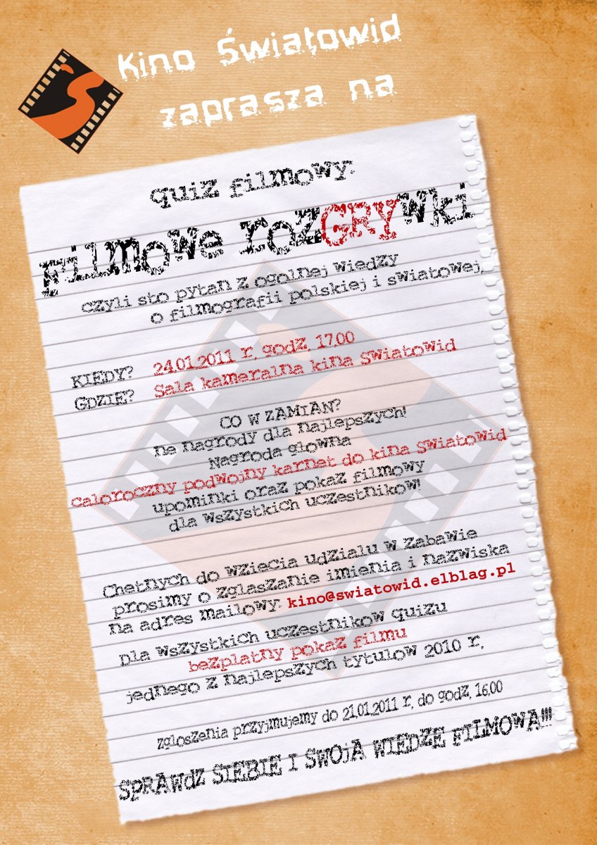 Filmowe rozGRYwki w kinie Światowid