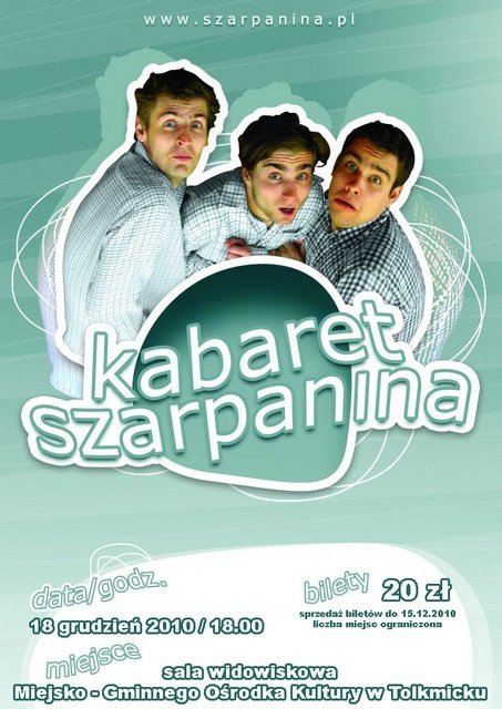 Kabaret Szarpanina wystąpi w Tolkmicku