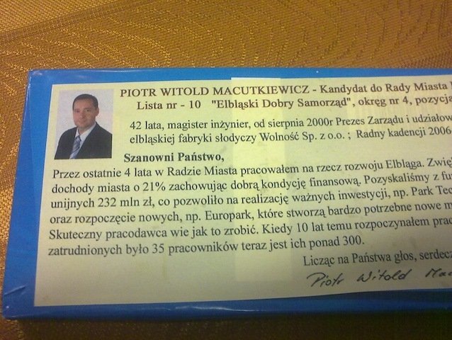 Czekolada wyborcza trafi do prokuratury