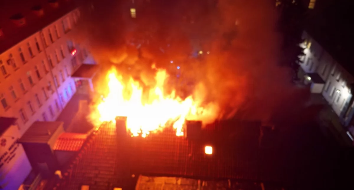 Pożar w szpitalu miejskim