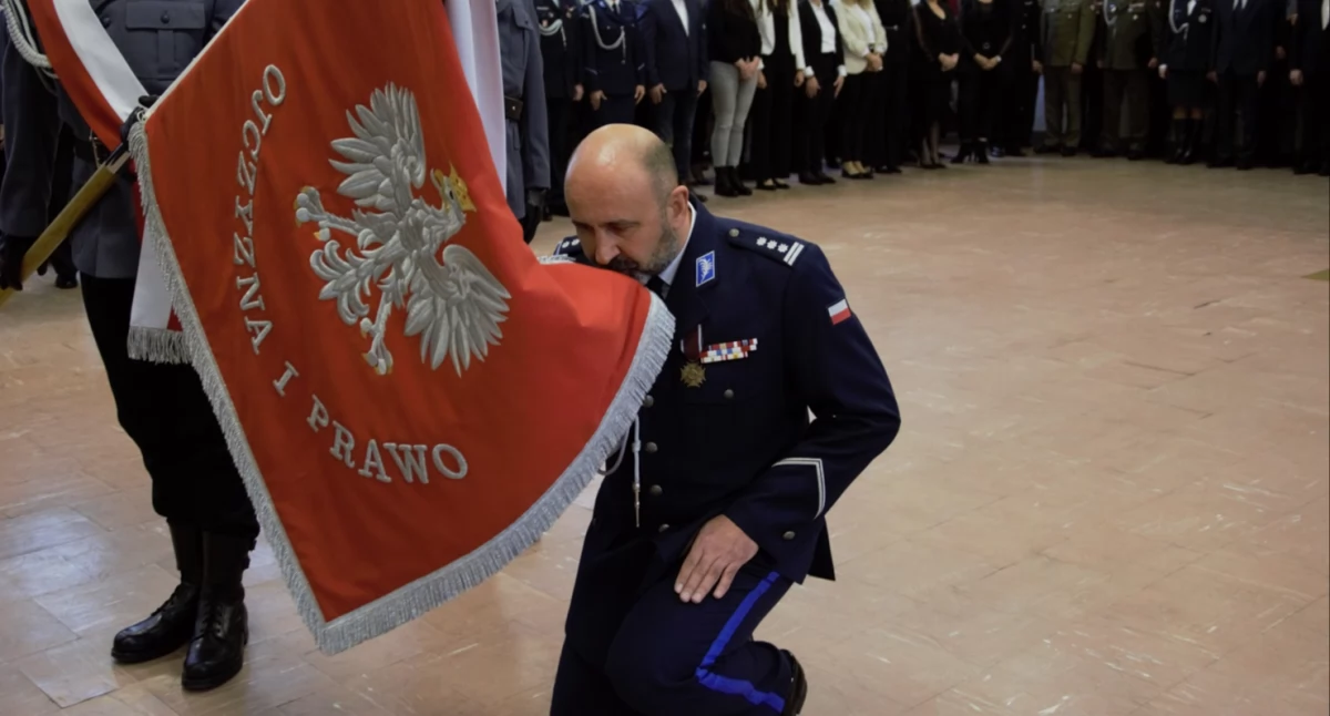 Insp. Tomasz Piaskowski pożegnał się z elbląską komendą