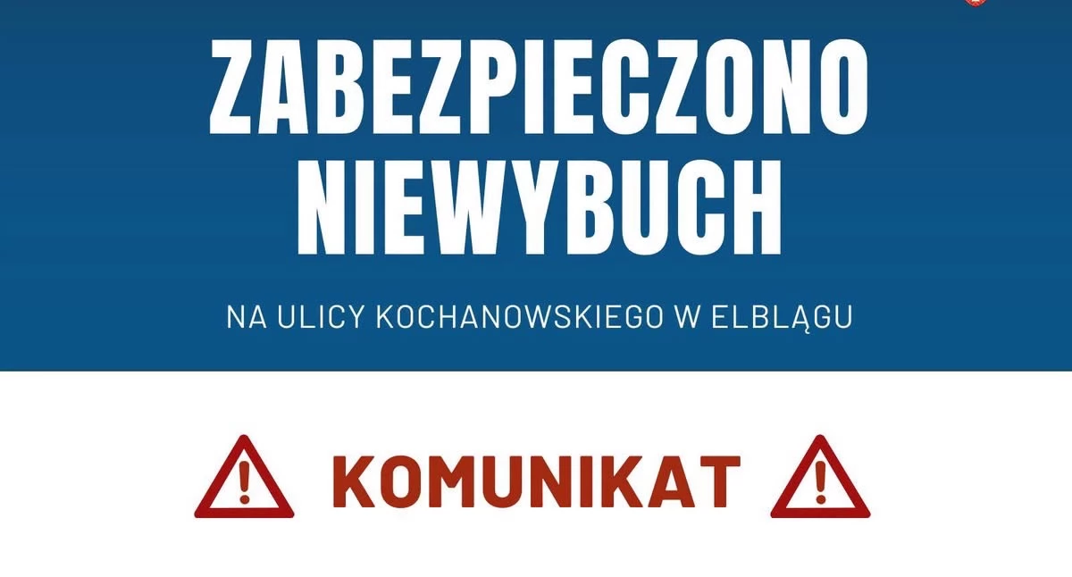 Na ul. Kochanowskiego znaleziono niewybuch