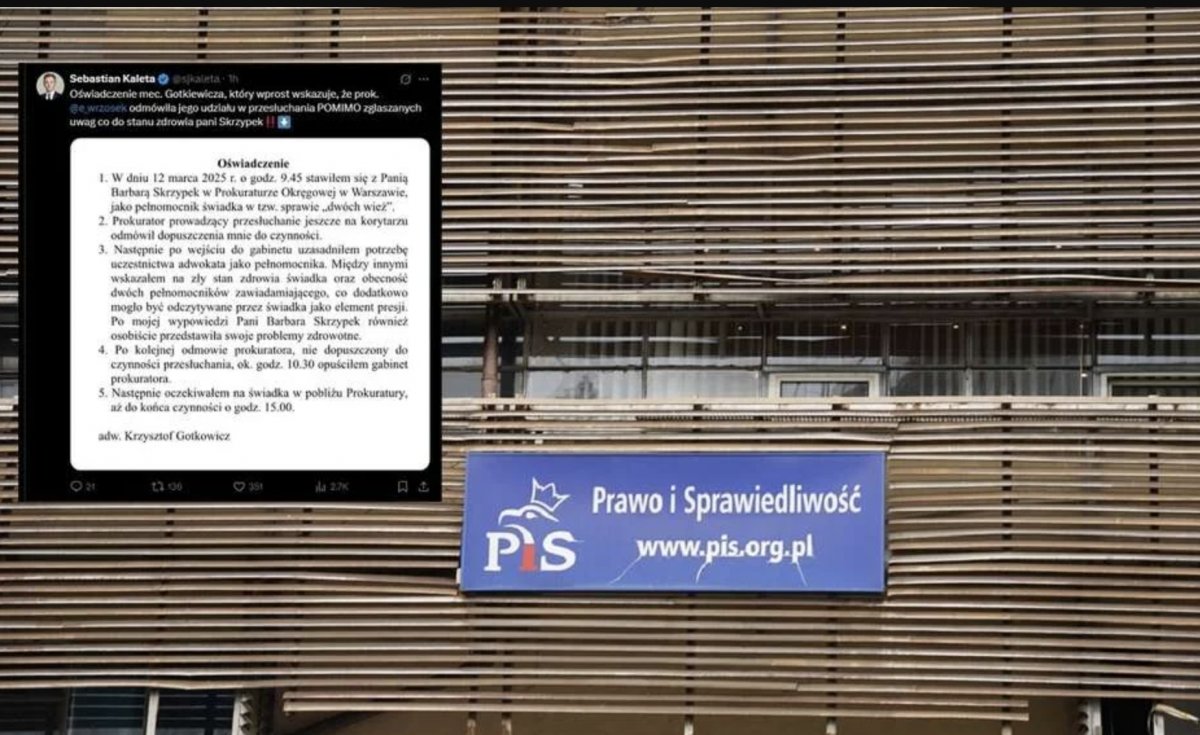 Oświadczenie pełnomocnika Barbary Skrzypek