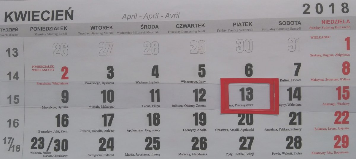 Piątek 13-go. Czy należy bać się pecha?
