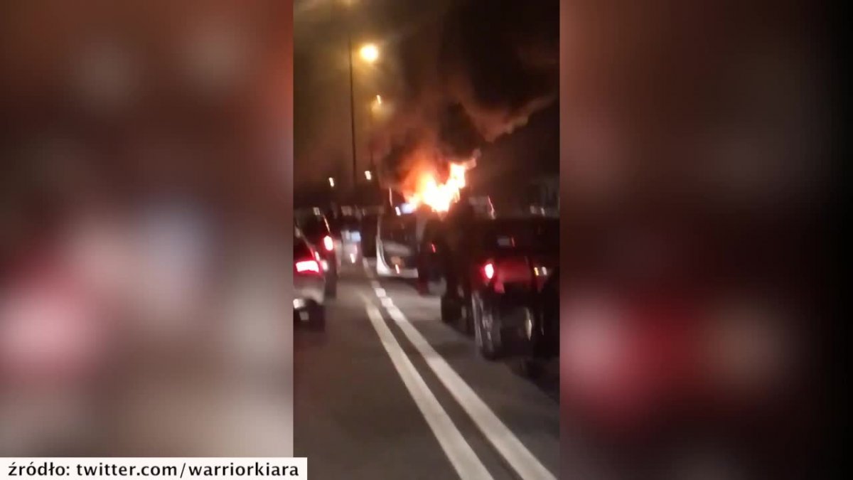 Cysterna stanęła w płomieniach. Spłonęło kilkadziesiąt tysięcy litrów paliwa