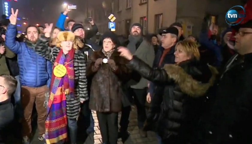 Demonstracja zablokowała wjazd na Wawel