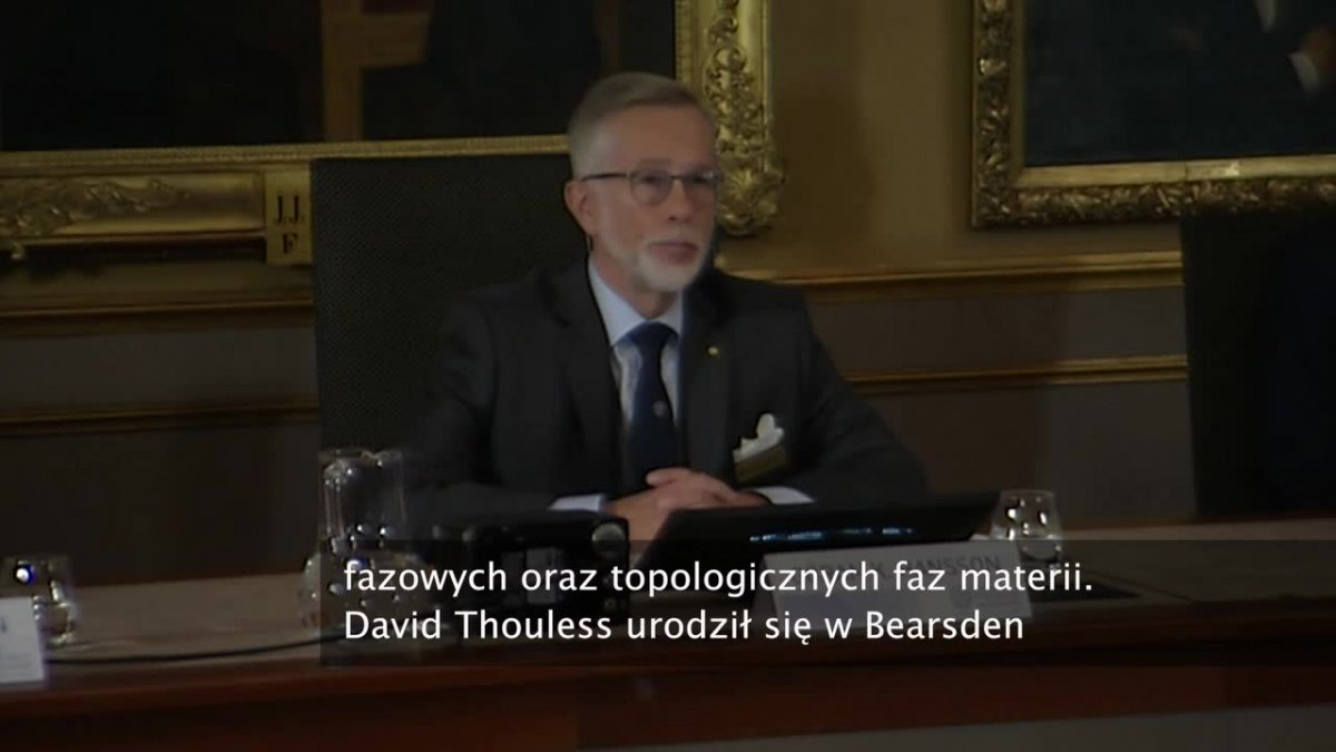 Nobel z fizyki dla trzech uczonych z USA za odkrycia w dziedzinie topologii
