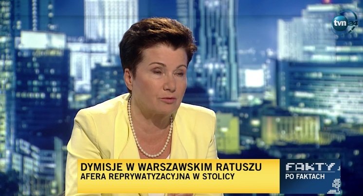Hanna Gronkiewicz-Waltz: Urzędnicy wprowadzili mnie w błąd, dlatego polecieli