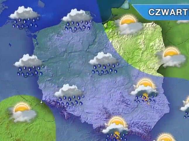 W czwartek niskie temperatury i deszcz. Lokalnie burze