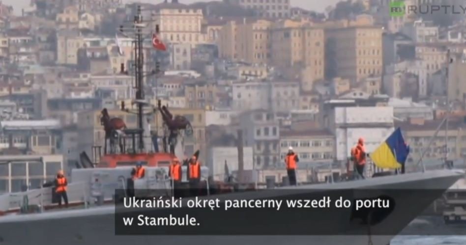 Ukraiński okręt przypłynął po sprzęt wojskowy do Stambułu