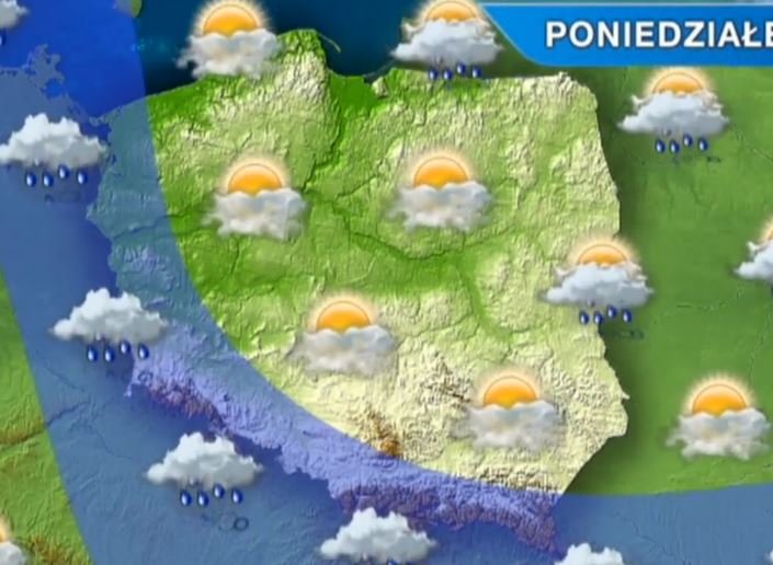 W poniedziałek pochmurno ale ciepło. Uwaga - zacznie mocno wiać!
