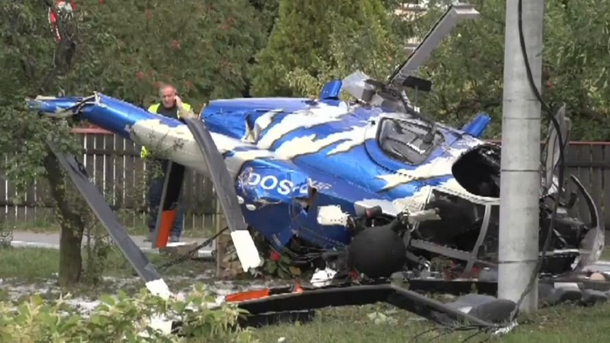 Wypadek helikoptera w miescowości Burkatów. Dwie osoby zostały ranne