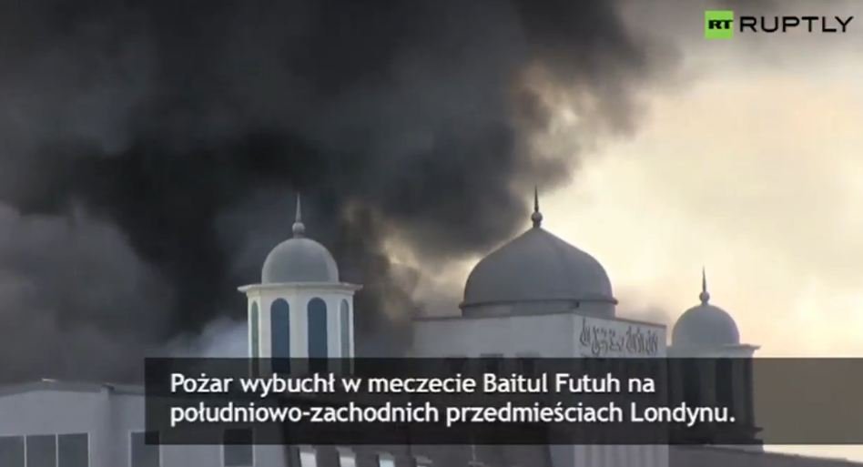 Ogień w meczecie w Londynie. Płonie największa świątynia muzułmańska na zachodzie Europy