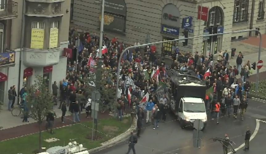 Antyimigracyjny marsz przeszedł ulicami Katowic