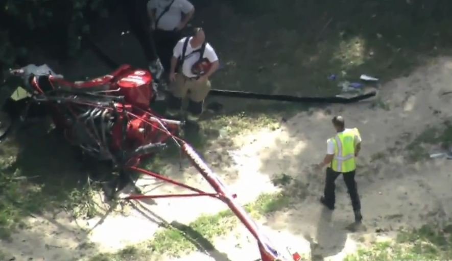Katastrofa śmigłowca na Florydzie. Pilot i pasażer cudem przeżyli
