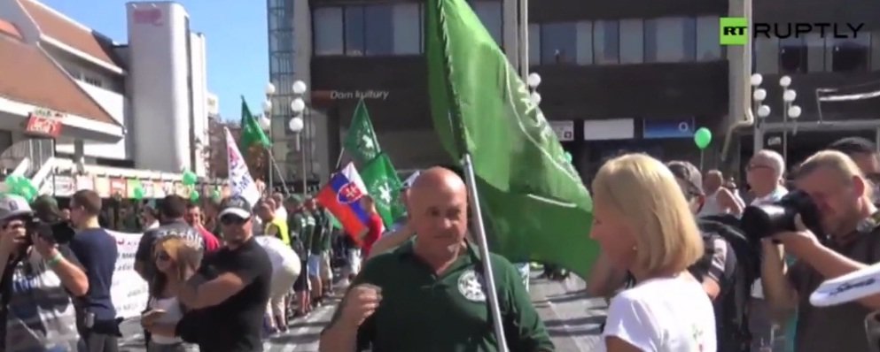 Słowacy protestują przeciwko wpuszczaniu imigrantów do ich kraju