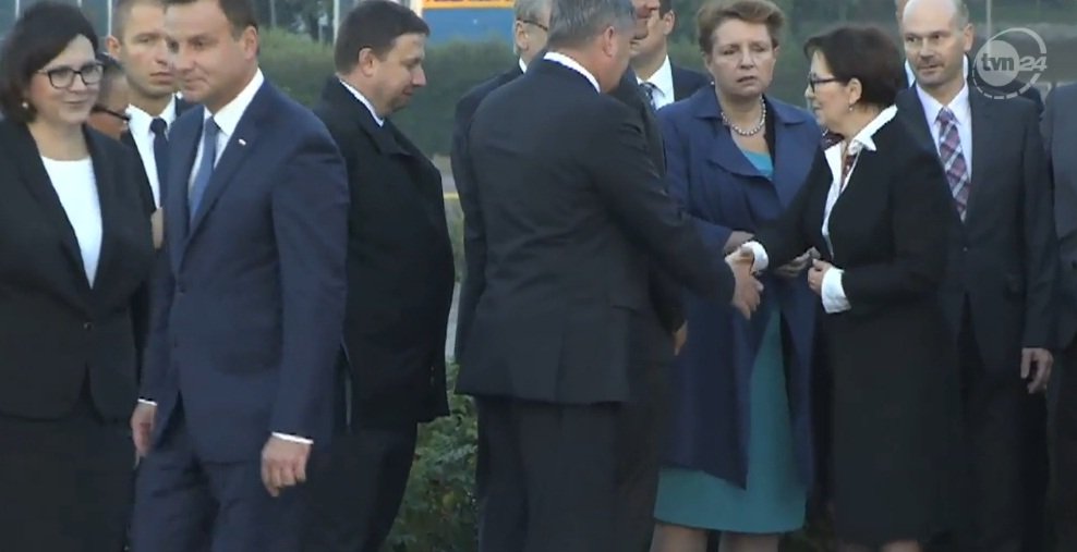 Duda i Kopacz nie podali sobie rąk na Westerplatte