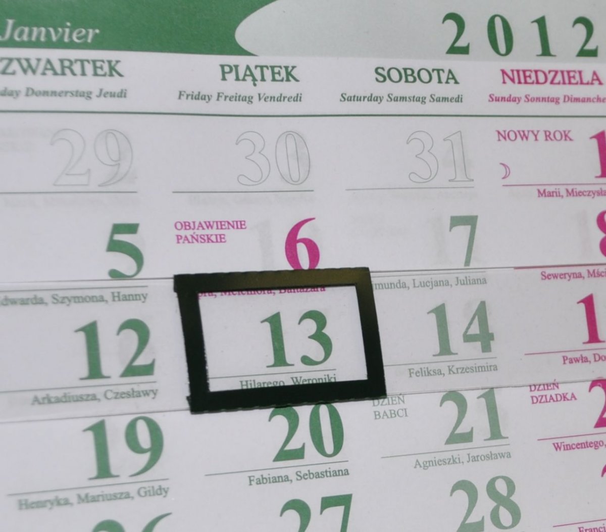 Masz pecha w piątek trzynastego?