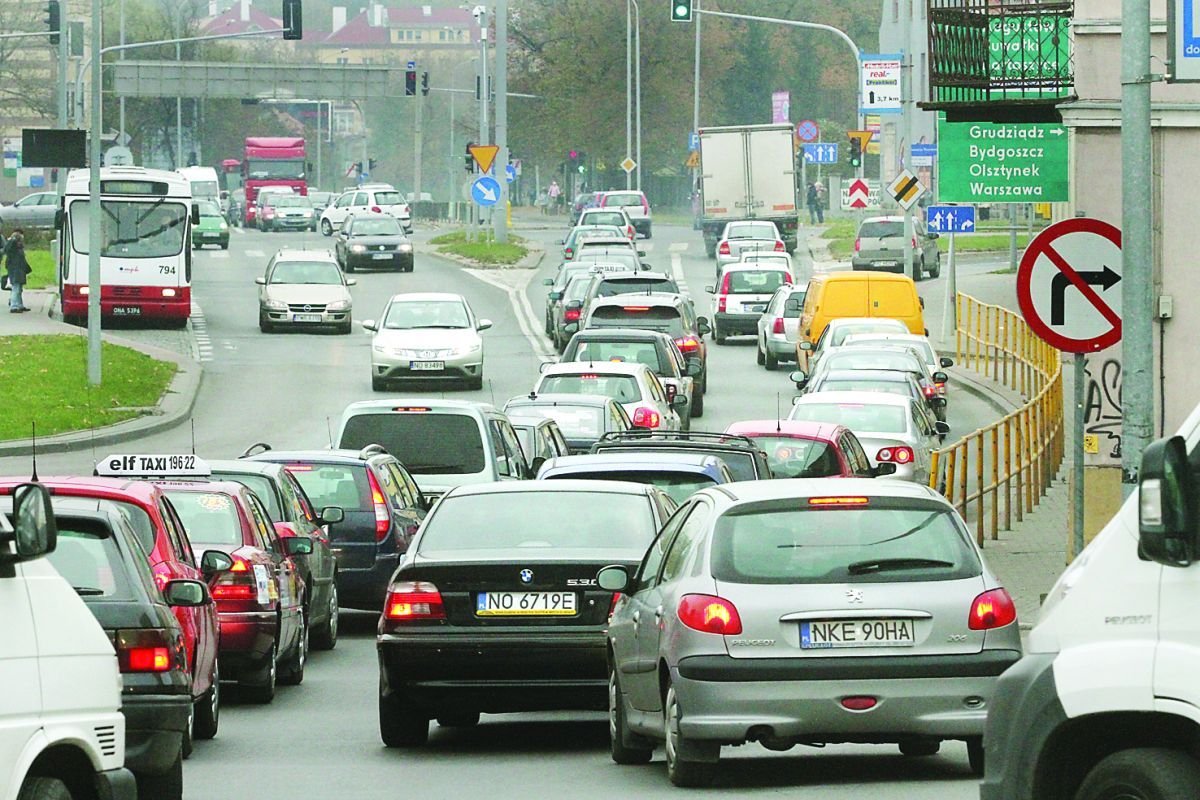 Sytuacja na ulicach Olsztyna - poniedziałek godzina 15.30