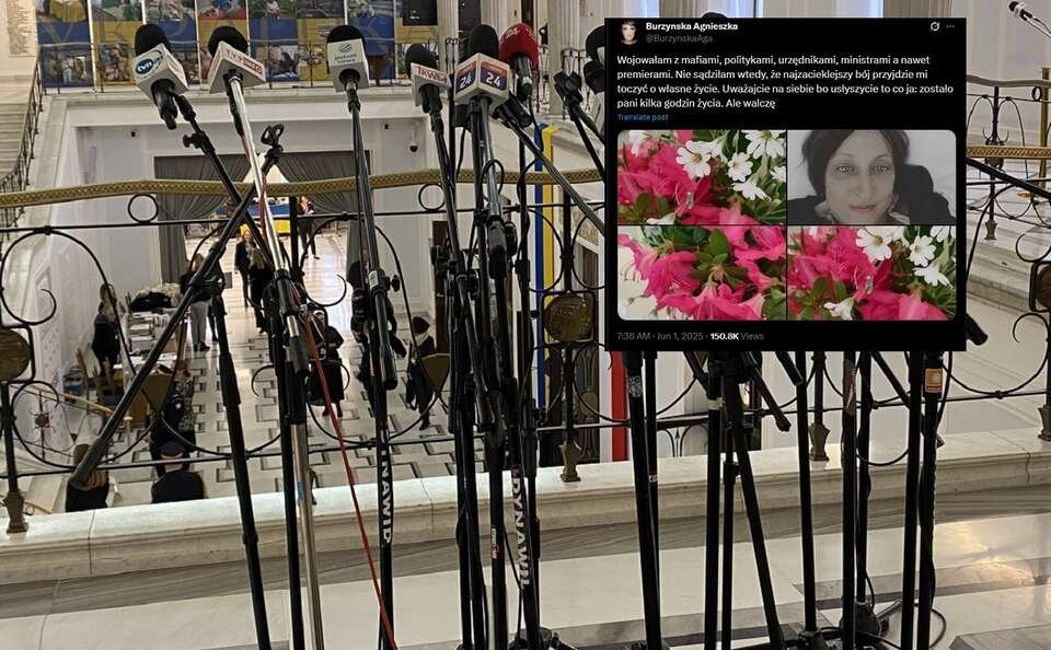 Wstrząsający wpis dziennikarki. Agnieszka Burzyńska walczy o życie