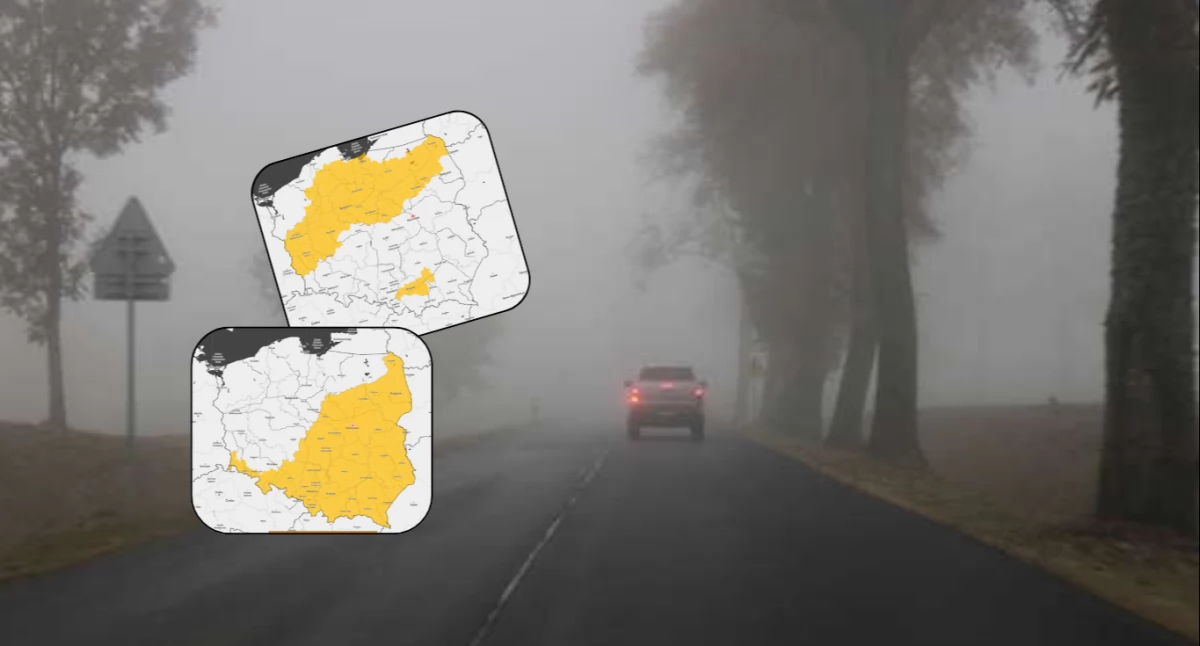 IMGW ostrzega: Gęsta mgła nad Polską