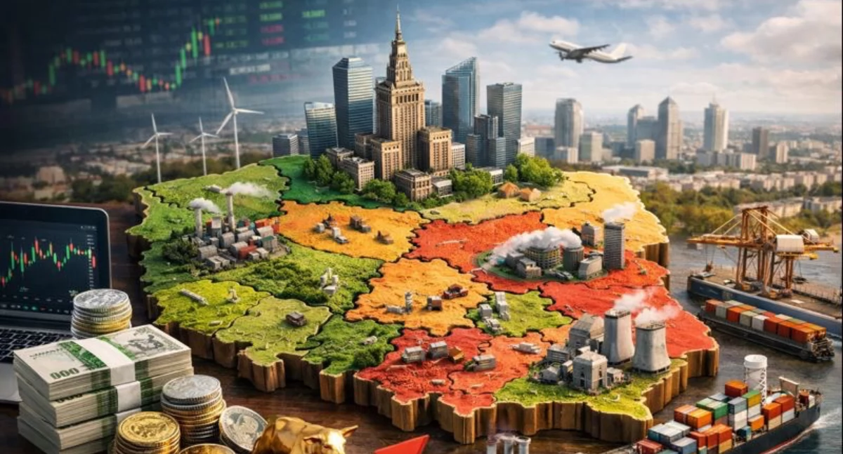Gdzie powstaje bogactwo Polski? Mapa PKB pod lupą