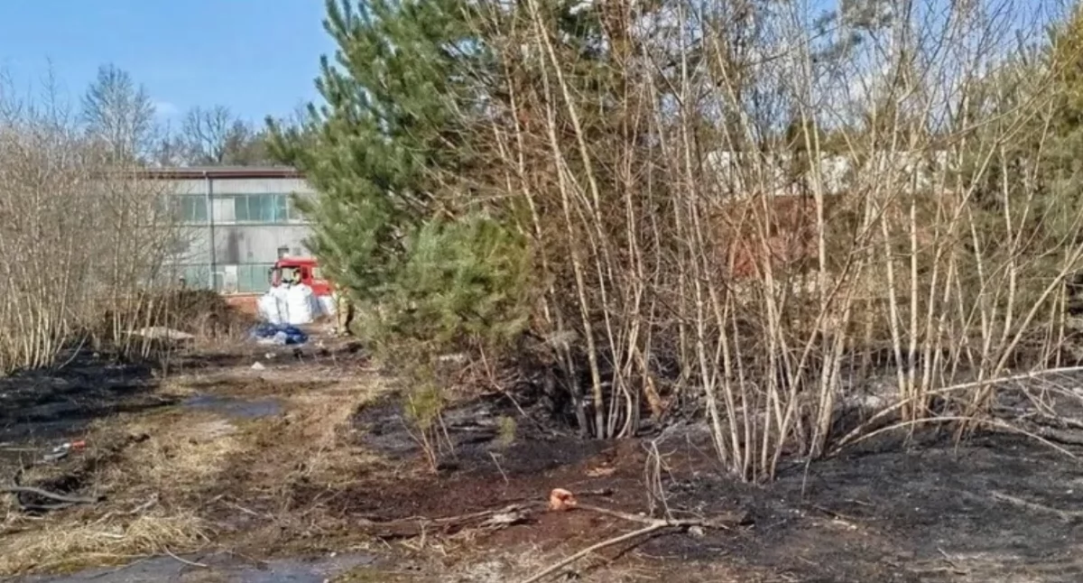 50-latek zmarł po pożarze trawy