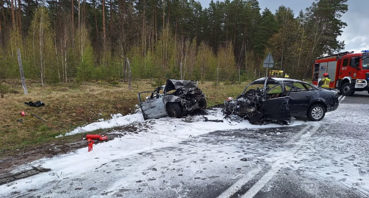 Tragiczny finał pościgu na Mazurach. Zginęli dwaj kierowcy
